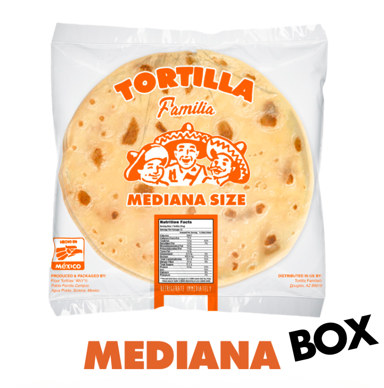 Tortilla Familia Mediana Box | Fresh 11" Tortillas Delivered to You