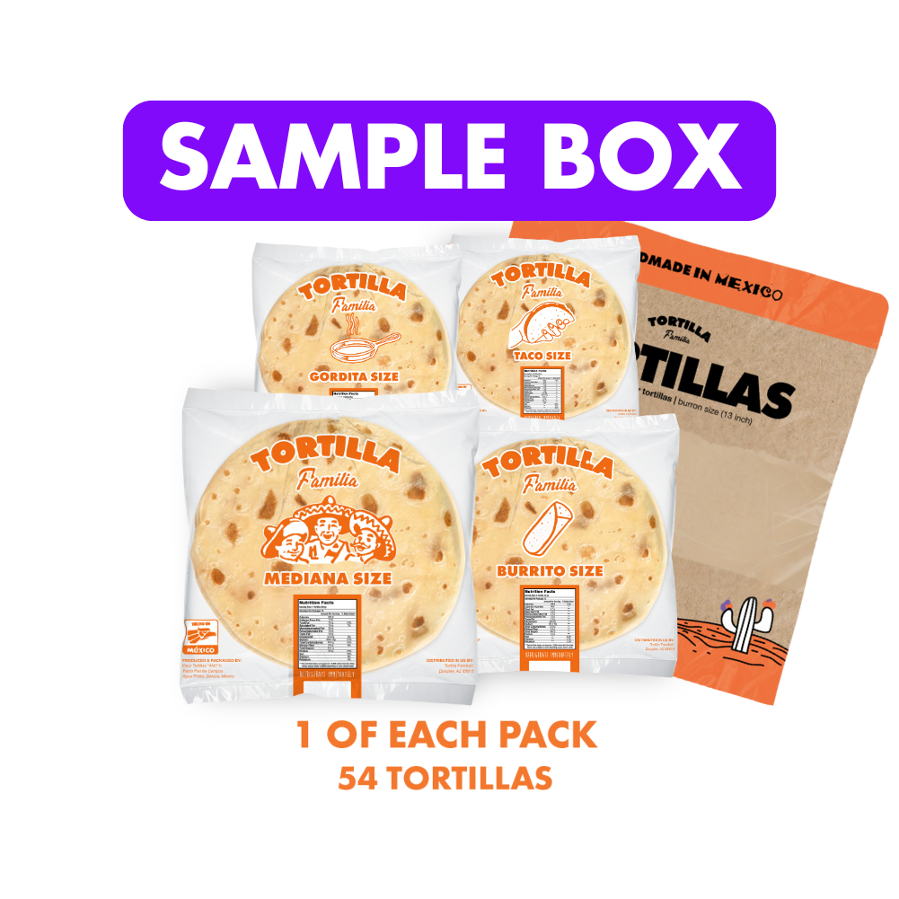 Tortilla Familia Sample Box | Fresh Tortillas Delivered To Your Door