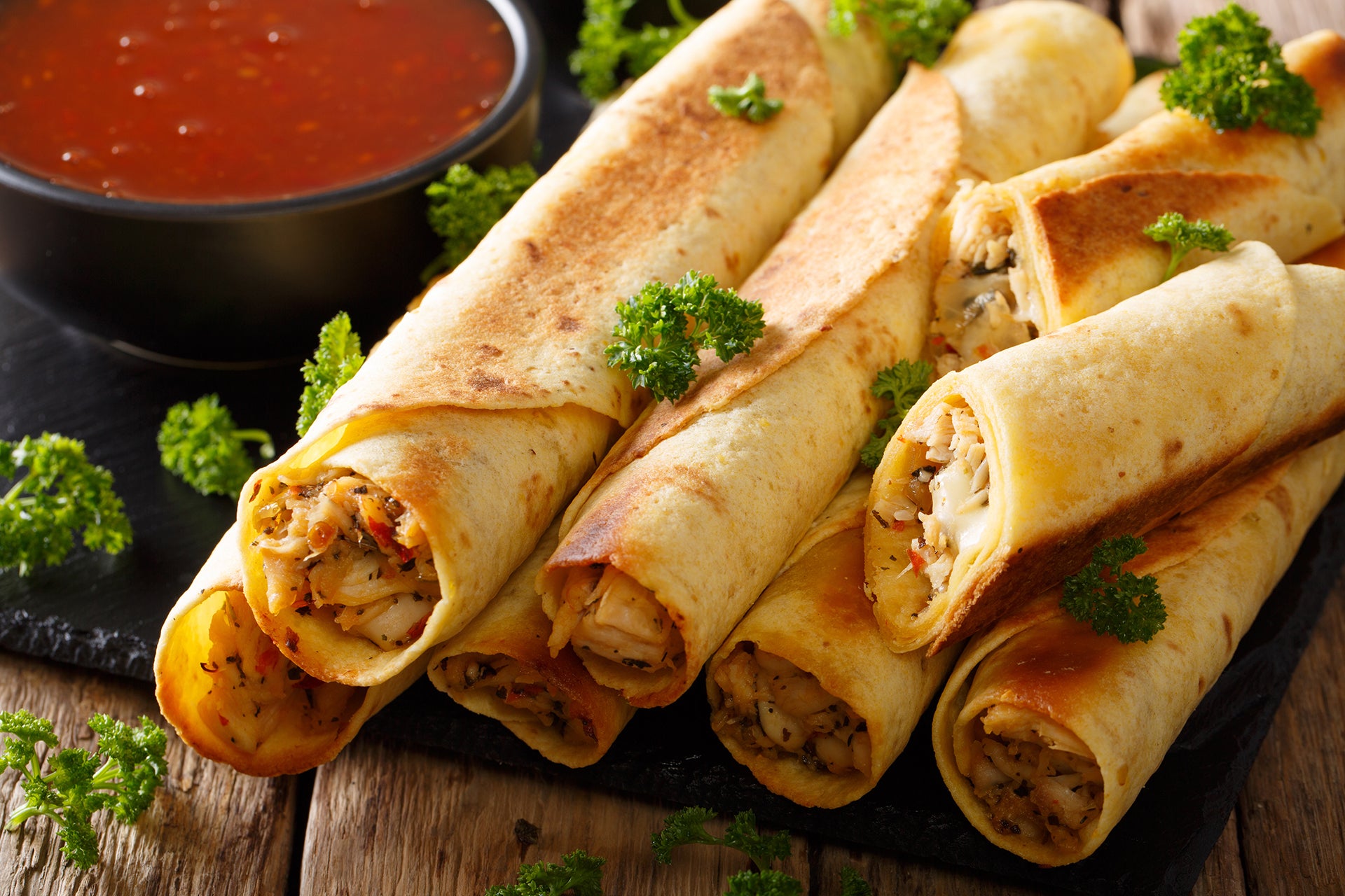 Creamy Chicken Taquitos