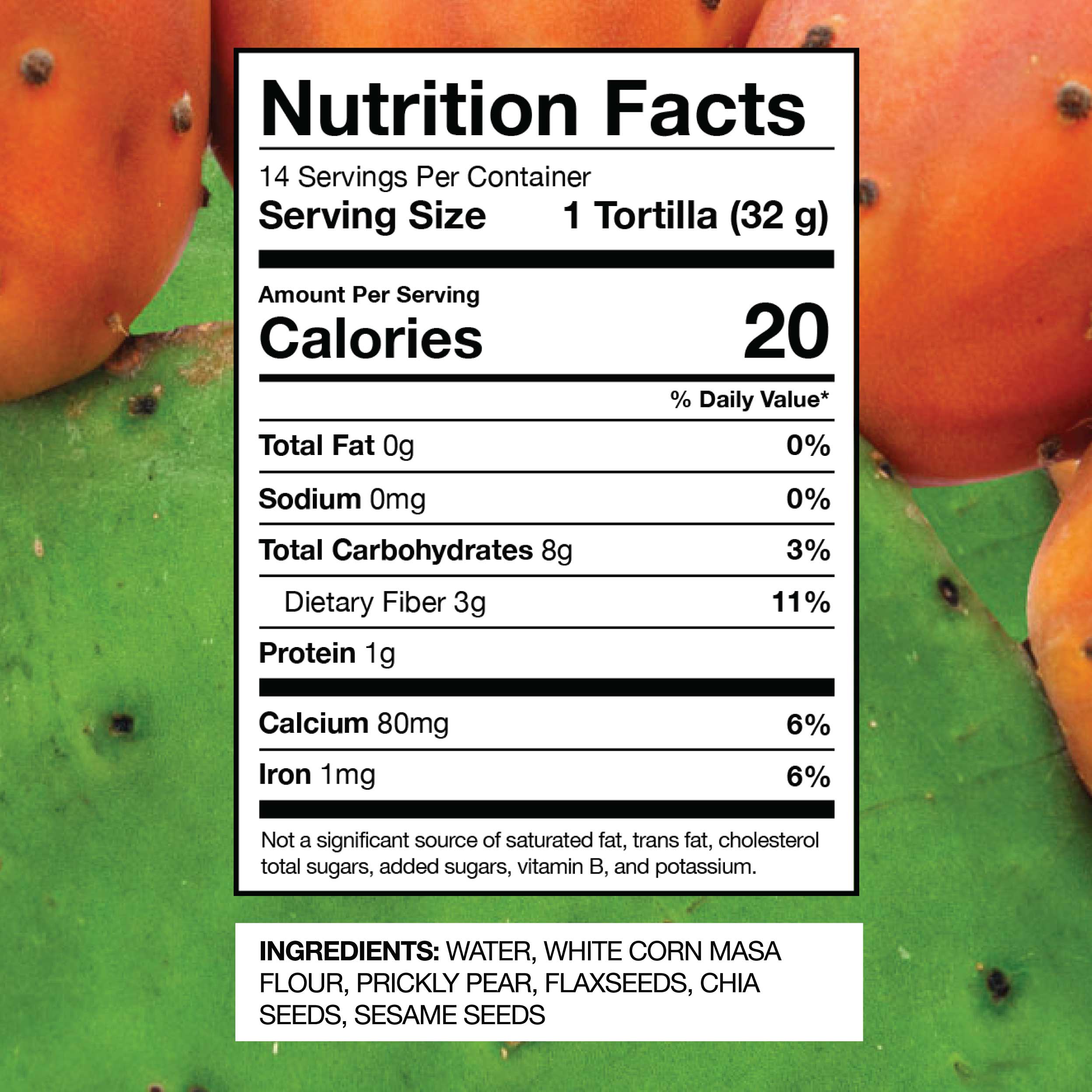 prickly pear cactus calories 6" Prickly Pear Corn Tortillas – Tortilla Familia
